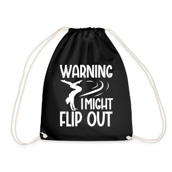 Funny Gymnastics for Girls - Drawstring Bag - black - Front