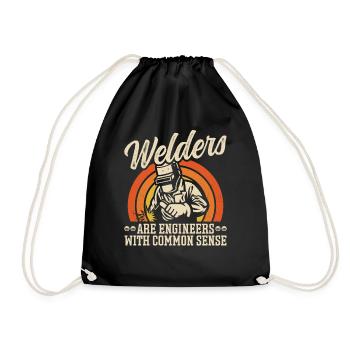 Welder Funny Saying Conceptions de soudage - Sac de sport léger - noir - Devant
