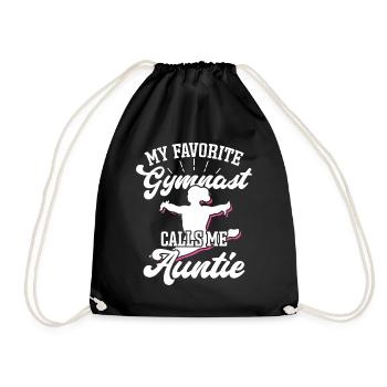 Funny Gymnastics for Girls - Drawstring Bag - black - Front