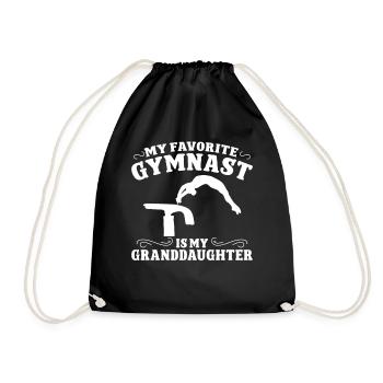 Funny Gymnastics for Girls - Drawstring Bag - black - Front