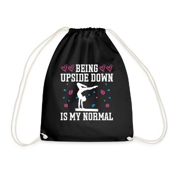 Funny Gymnastics for Girls - Drawstring Bag - black - Front