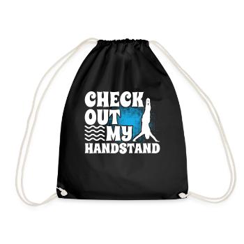 Funny Gymnastics for Girls - Drawstring Bag - black - Front