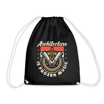 Architecture Is Frozen Music Construct Architects - Drawstring Bag - black - Front