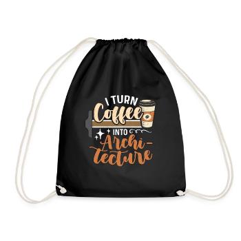 Architecture I Turn Coffee Into Builder Architects - Drawstring Bag - black - Front