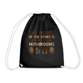 La morille de l’histoire est de connaître vos champignons - Sac de sport léger - noir - Devant