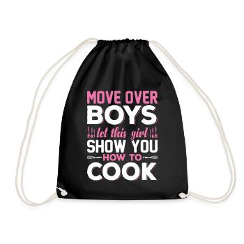 Move Over Boys Laissez cette fille vous montrer comment cuisiner - Sac de sport léger - noir - Devant