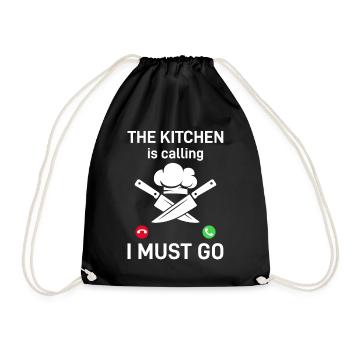 La cuisine appelle I Must Go Funny Chefs & Coo - Sac de sport léger - noir - Devant