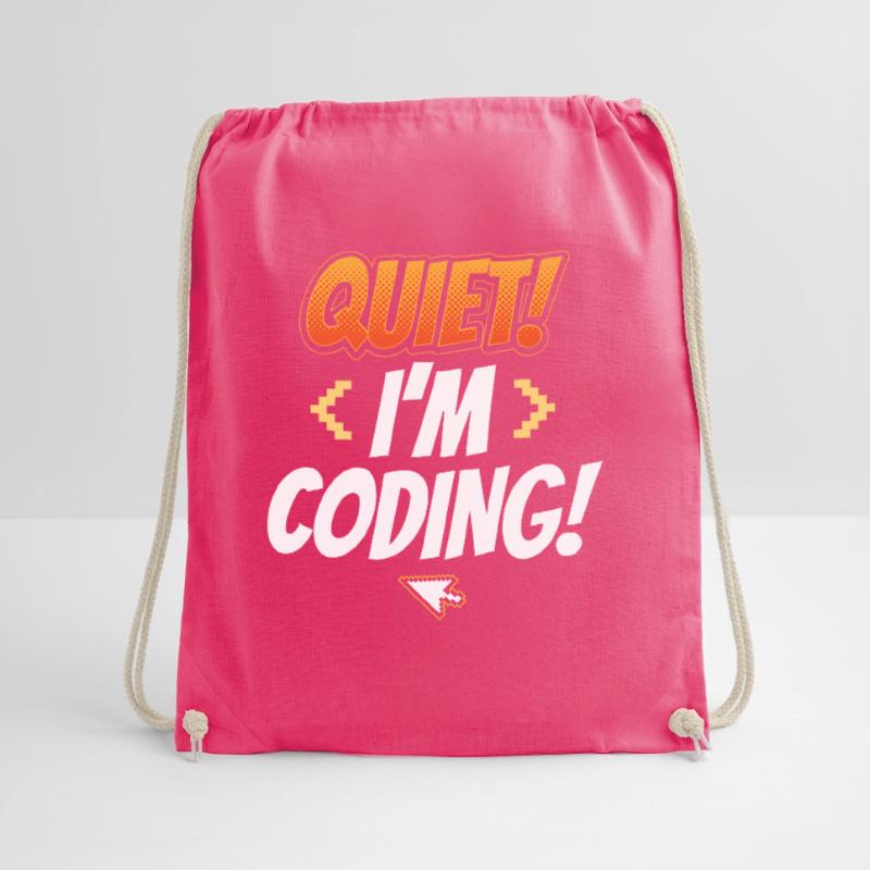 Leise Ich Programmiere Coding Coder Programmieren Turnbeutel