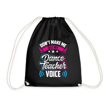 Mon professeur de danse Professeur de chant Professeur de danse École de danse - Sac de sport léger - noir - Devant
