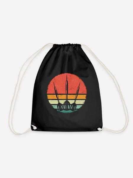 Darts Darts Darts Player Darts - Drawstring Bag - black