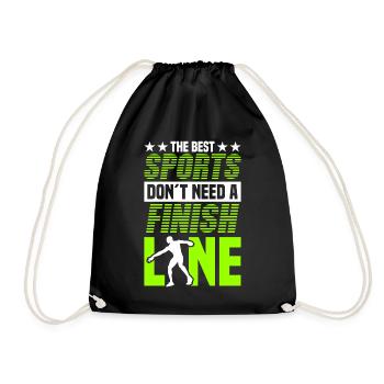 Discus Throw Discus Thrower Athletics Discus - Drawstring Bag - black - Front