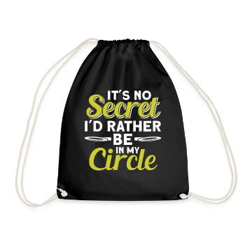 Discus Throw Discus Thrower Athletics Discus - Drawstring Bag - black - Front