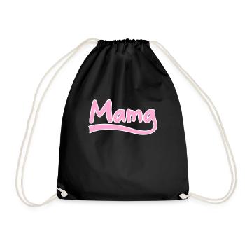 Mama Schriftzug - Turnbeutel - Schwarz - Vorne