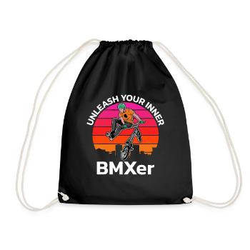 Tenue de vélo vintage, vélo urbain freestyle BMX - Sac de sport léger - noir - Devant