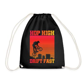 Tenue de vélo vintage, vélo urbain freestyle BMX - Sac de sport léger - noir - Devant