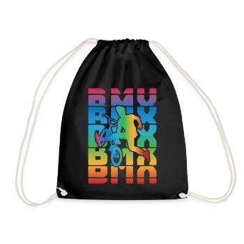 Tenue de vélo vintage, vélo urbain freestyle BMX - Sac de sport léger - noir - Devant