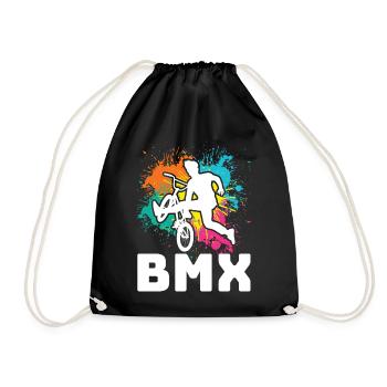 vintage Bike Outfit, Fahrrad Urban Freestyle BMX - Turnbeutel - Schwarz - Vorne