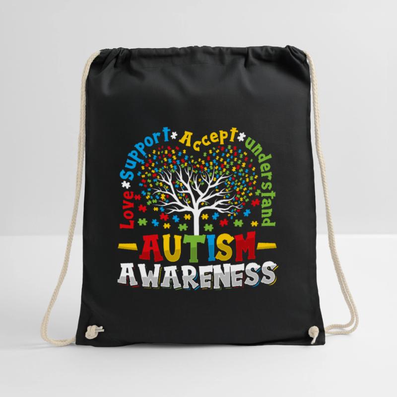 Love support accept understand autism Turnbeutel