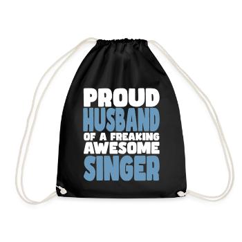 Fière épouse d’un sacré bon chanteur - Sac de sport léger - noir - Devant