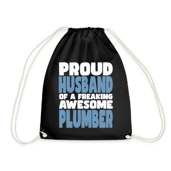 Fière épouse d’un sacré bon plombier - Sac de sport léger - noir - Devant