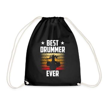 Best Drummer of All Time Drums Drum - Drawstring Bag - black - Front