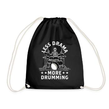 Moins de drame, plus de tambours, de tambours, de tambours - Sac de sport léger - noir - Devant