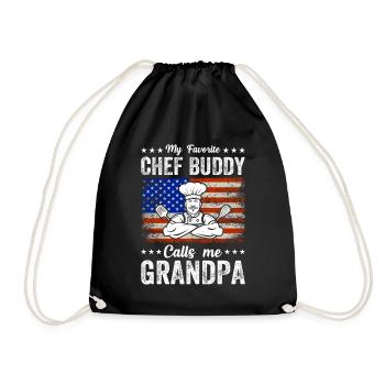 My Favorite Chef Buddy Calls Me Grandpa Kitchen Co - Turnbeutel - Schwarz - Vorne