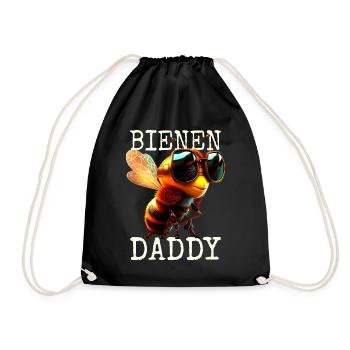 Bienen Daddy Honig Bienenzüchter Papa Vatertag Dad - Turnbeutel - Schwarz - Vorne