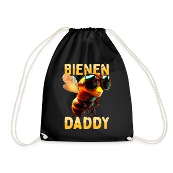 Bienen Daddy Honig Bienenzüchter Papa Vatertag Dad - Turnbeutel - Schwarz - Vorne