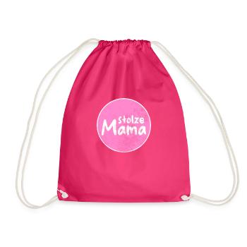 Stolze Mama - Turnbeutel - Fuchsia - Vorne
