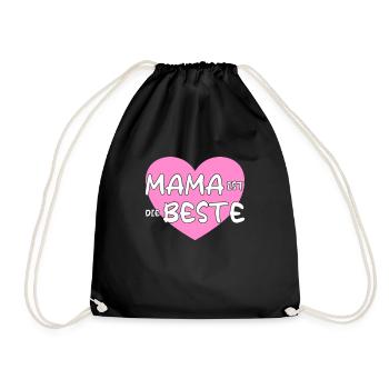 Mama ist die beste - Turnbeutel - Schwarz - Vorne