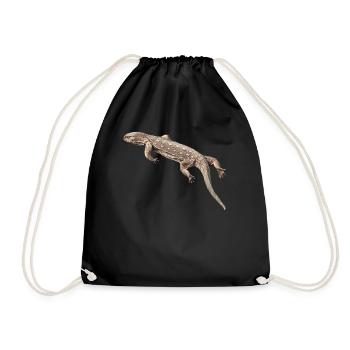 Monitor lizard - Reptile - monitor lizard - Reptiles in Africa - Drawstring Bag - black - Front