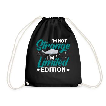 Beluga Whale Beluga Whale Whale Watching Dolphin Dolphin - Drawstring Bag - black - Front