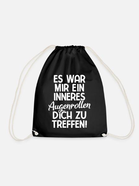 Lustige Sprüche Inneres Augenrollen Sarkasmus - Turnbeutel - Schwarz