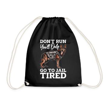 Animal Trainer Don't Run You'll Only Go Trainers - Turnbeutel - Schwarz - Vorne