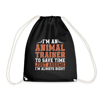 I'm An Animal Trainer To Save Time Just Zookeeper - Drawstring Bag - black - Front