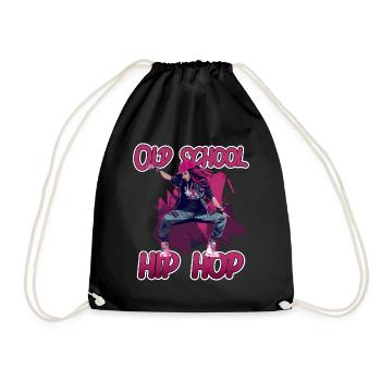 Old School Hip Hop Streetdane Rap - Turnbeutel - Schwarz - Vorne