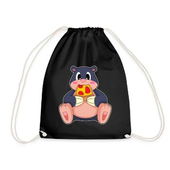 Pizza taupe - Sac de sport léger - noir - Devant