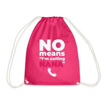 Großelterntag Oma verwöhnt Lieblingsenkel - Turnbeutel - Fuchsia - Vorne