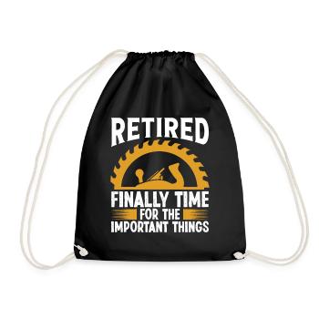 Conception de charpentier à la retraite - Sac de sport léger - noir - Devant