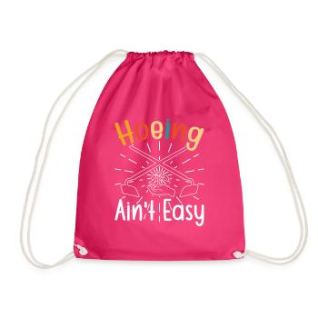 Hoeing ain't easy - Turnbeutel - Fuchsia - Vorne
