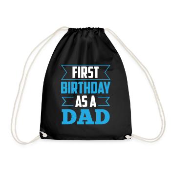 Premier anniversaire en tant que papa fête papa papa - Sac de sport léger - noir - Devant