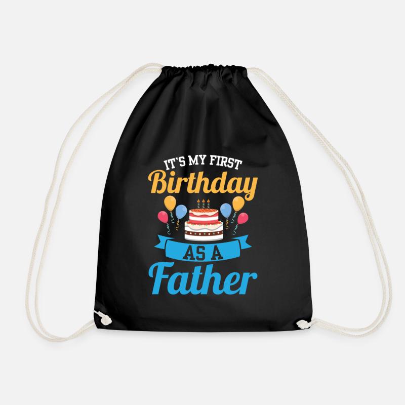 Es Ist Mein Erster Geburtstag Als Vater Papa Papi - Turnbeutel - Schwarz