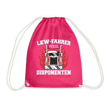 LKW Fahrer Fernfahrer Lastkraftwagenfahrer - Turnbeutel - Fuchsia - Vorne