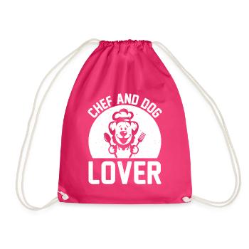 Chef And Dog Lover Chef Cook And Dog Owner Kitchen - Turnbeutel - Fuchsia - Vorne