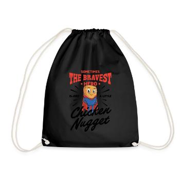 Sometimes the bravest hero is just a small one - Drawstring Bag - black - Front