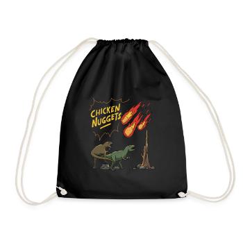 T-Rex Chicken Nuggets Graphique - Sac de sport léger - noir - Devant