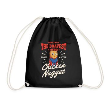 Sometimes the bravest hero is just a small one - Drawstring Bag - black - Front