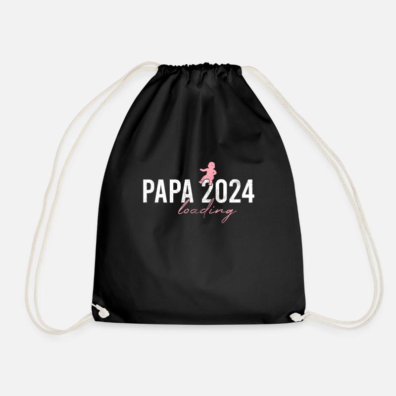 Papa 2024 loading - Turnbeutel - Schwarz