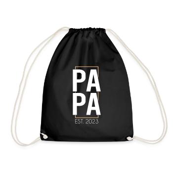 Papa 2023 - Turnbeutel - Schwarz - Vorne
